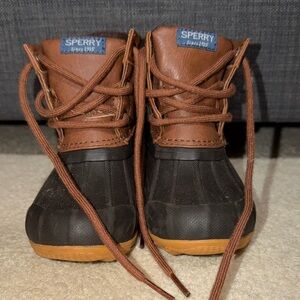 Sperry Brown & Black Lace-Up Waterproof Boots